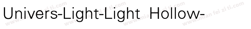 Univers-Light-Light Hollow字体转换